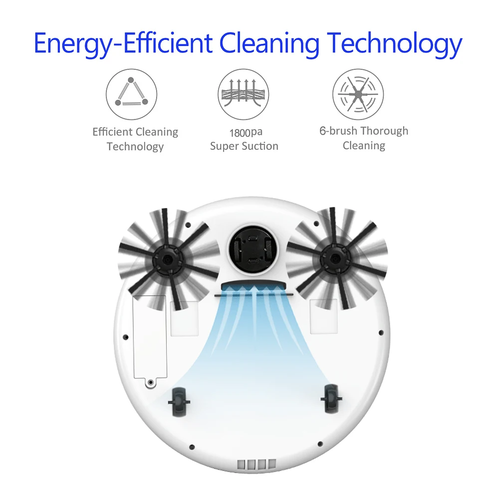 Multifunctional Smart Floor Cleaner, 3-in-1 Auto Rechargeable Intelligent Cleaning Robot Dry Wet Sweeping Vacuum Cleaner
