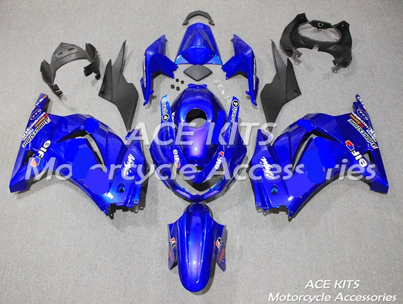 Мотоциклетный обтекатель abs для Kawasaki Ninja250 2008-2012 впрыска Bodywor сенсационная цвет синий, черный; Большие размеры 34–43+ майка ACE № 886