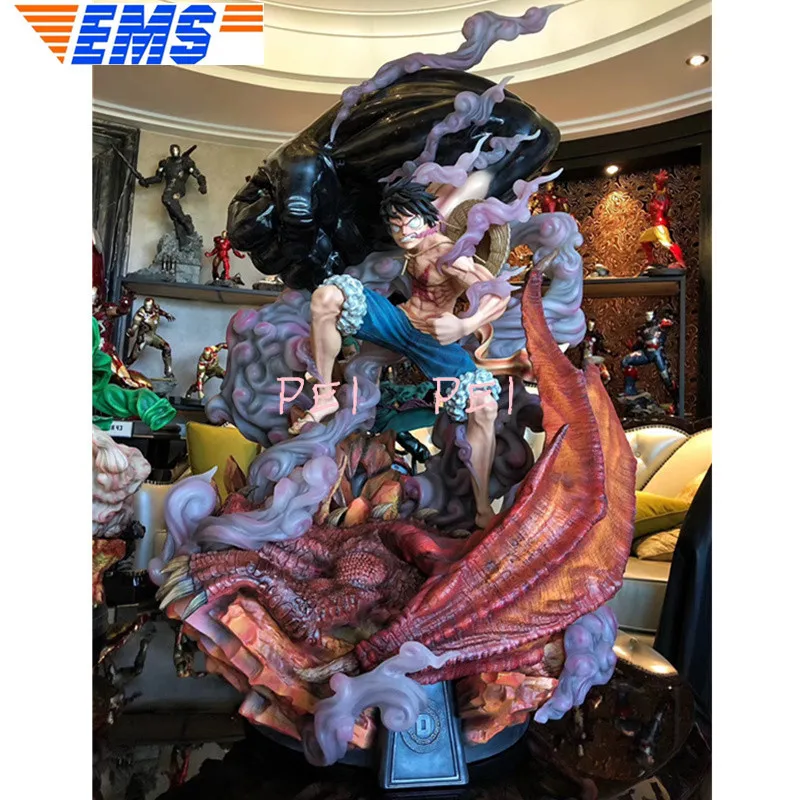 

Statue ONE PIECE Straw Hat Pirates Oversized 110cm Third Gear Luffy Full-Length Portrait Monkey D Luffy GK Action Figure Toy