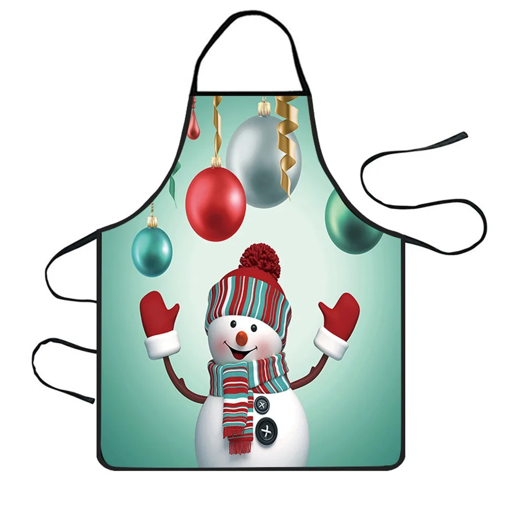 Christmas Decoration Waterproof Apron Kitchen Aprons Dinner Party Apron
