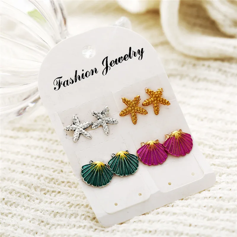 yellow starfish earring