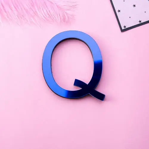Q A-Z Алфавит буквы акриловые зеркальные настенные художественные стикеры Наклейка DIY вечерние украшения для дома и праздника - Цвет: Q
