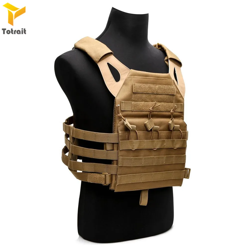 HANWILD Охотничий Тактический жилет бронежилет JPC Molle многофунциональный жилет cs-игры на открытом воздухе Combat paintball защитная одежда военная Military - Цвет: TAN