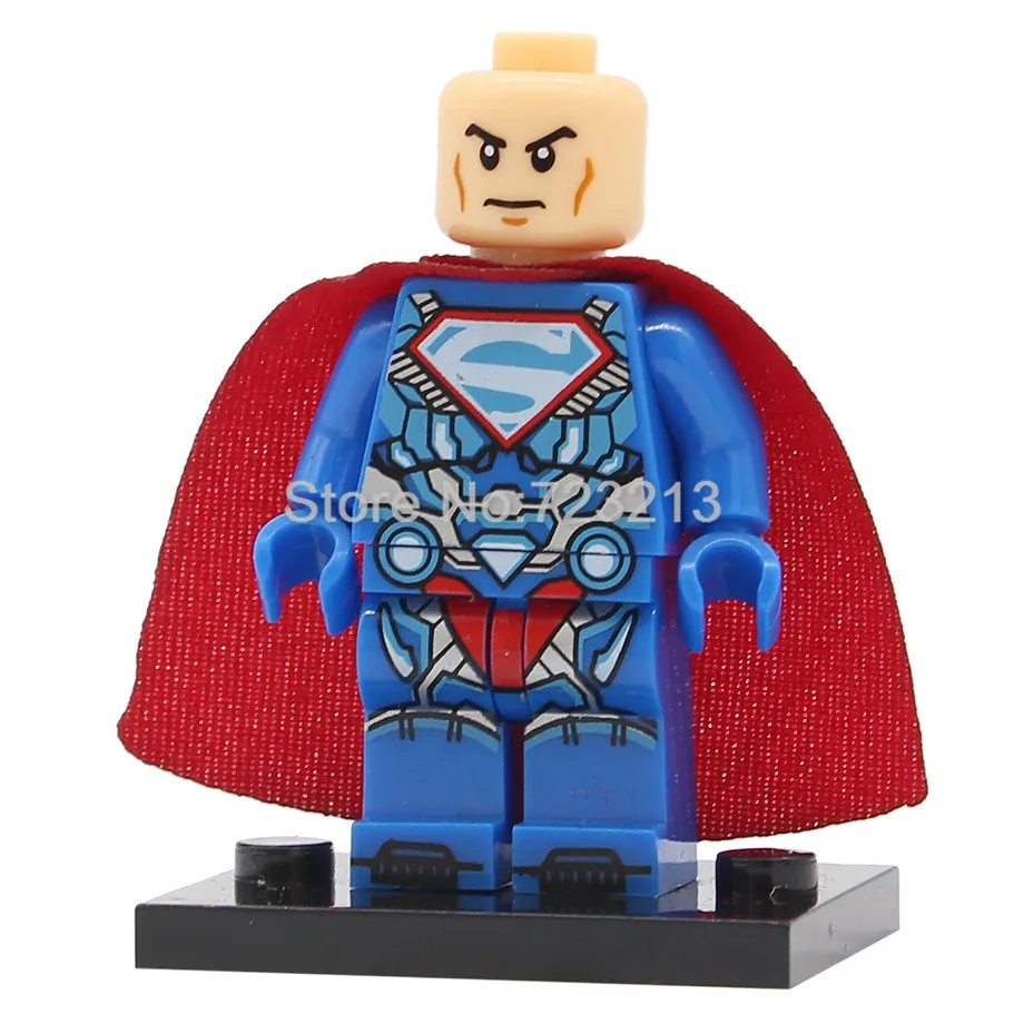 Luther Superman 20 шт. DC фигурка супергероя над девочкой Лютер Супермен Волшебная собака Vibe Mera Aquaman Killer Frost строительные блоки игрушки - Цвет: Luther Superman