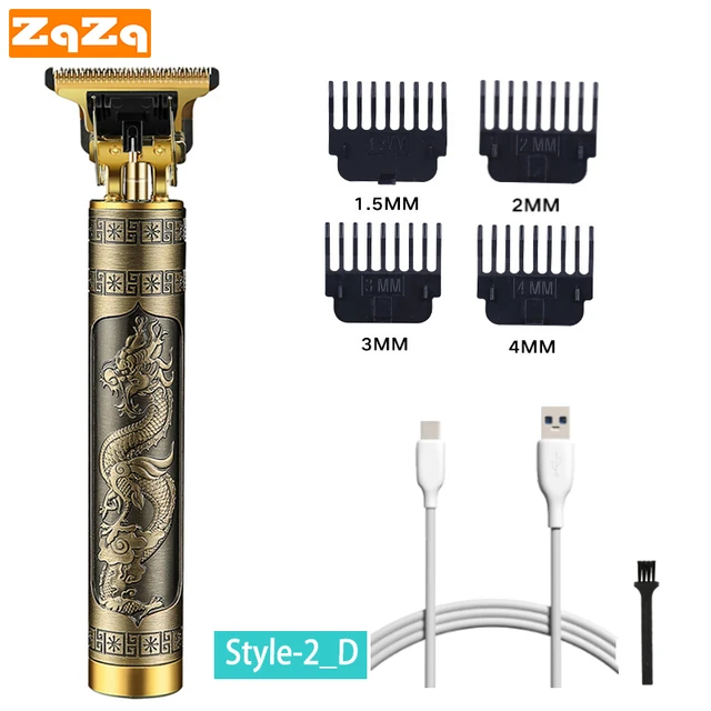 ZqZq Hair Trimmer Clipper Rechargeable Hair Clipper,Men Trimmer Electric Shaver Barber Machine Rechargeable Cutter Barbershop Style-2-D