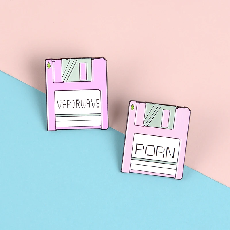 Винтажный Розовый Жесткий диск для хранения SD карта пиксель &quotVaporwave"