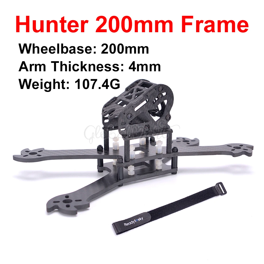 Hunter 200 мм полностью из углеродного волокна с 4 рукояткой DIY рама для FPV гоночного