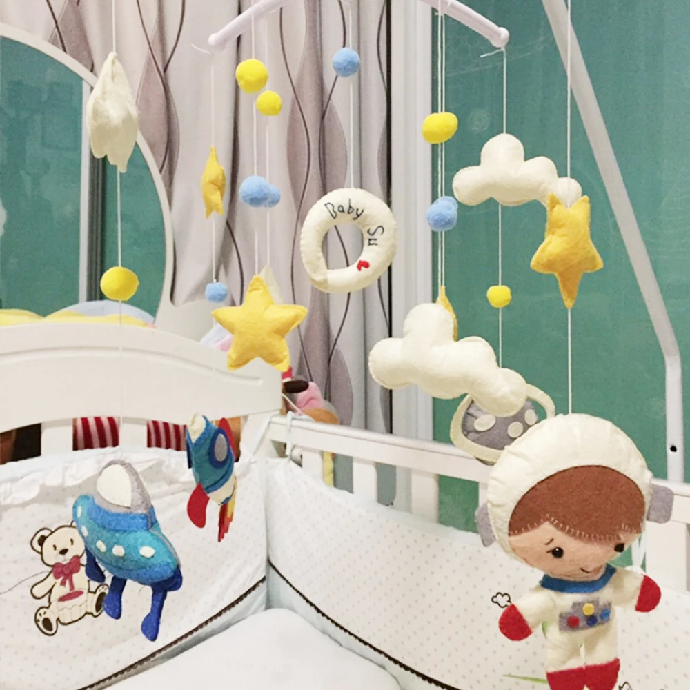 Baby Toys 0 12 Months DIY Rattles Baby Mobile For Crib Cartoon Bed Bell Material Package 3