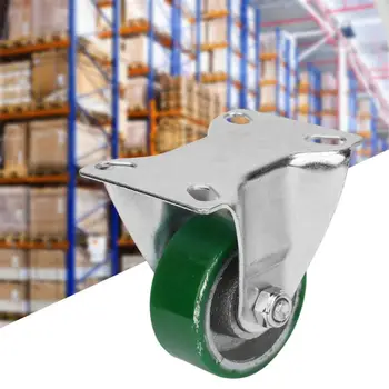 

4Pcs 3 Inch Heavy Duty Caster Wheel Top Plate Hooded Caster Rollers Rigid Thermoplastic PU Rubber Castor Furniture Hardware
