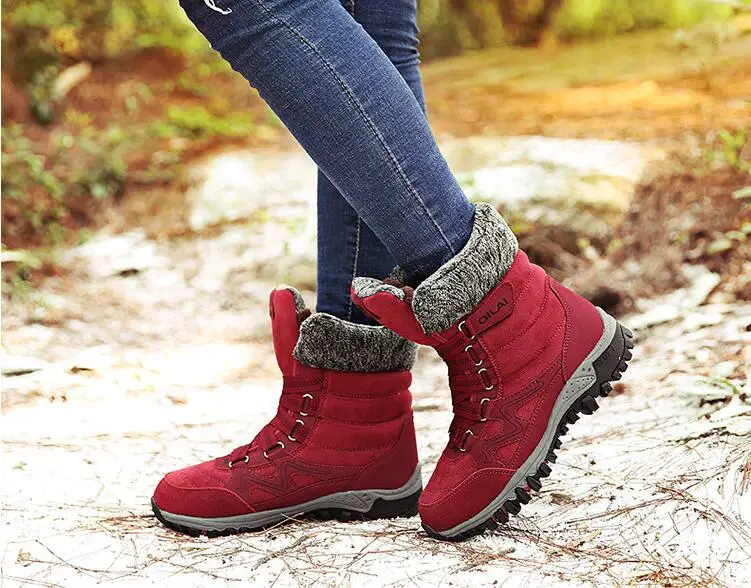 

Black Boots Women Winter Shoes Women's Boots 2019 Classic Style Ankle Boots For Woman Snow Boots Woman Warm Shoes Size 35-42