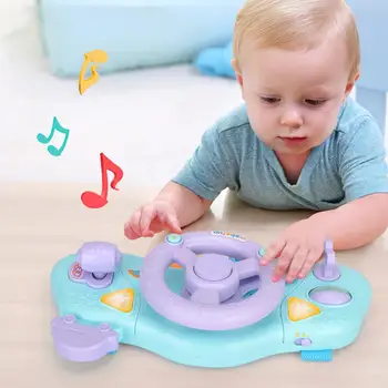 

Realistic Electric Steering Wheel with Music Sound Light Educational Kids Toy Pretend Play toys Driver driving game toys gifts
