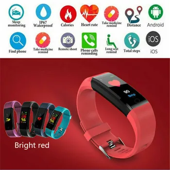 

2020 Hot Women Men Fitness Waterproof Smart Watch Activity Tracker Heart Rate Fitbit For Android iOS