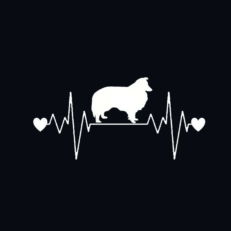 20 3 см * 9 8 шелти Heartbeat Lifeline Shetland Sheepdog забавная Виниловая Наклейка Стикер для