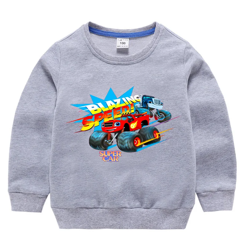 Autumn Children's Blaze and The Monster Machines Clothes Baby Boys Sweatshirts 2-10Years Kids Hoodies Tops kids hoodie sweatshirts