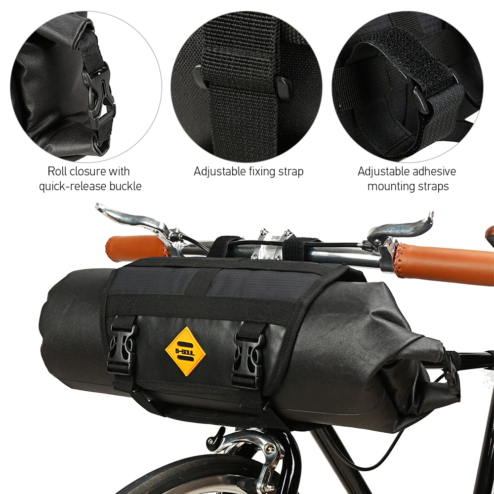

Waterproof Long Lasting Bicycle Handlebar Bag Large Capacity Cycling MTB Bike Front Basket Bag Pannier Polyester + TPU
