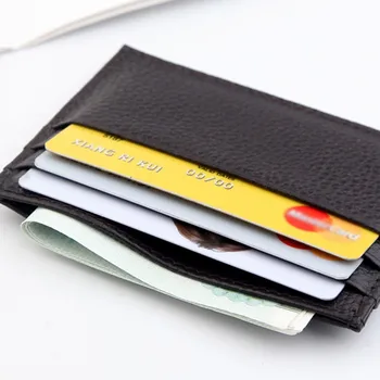 

Fashion Women's Solid Color Short Leather Retro Vintage Style Card Bag Wallet credit card holder Мужской короткий кошелек 2020