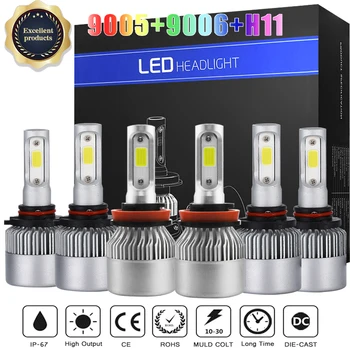 

9005 9006 H11 LED Headlight Fog Light Kits High Low Beam Bulb 6000K 270000LM 2000W