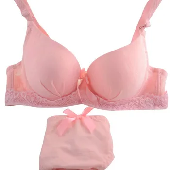 

Women Sexy Bow Lace Bra Set Embroidery Push Up Bra Underwear Panties Sets