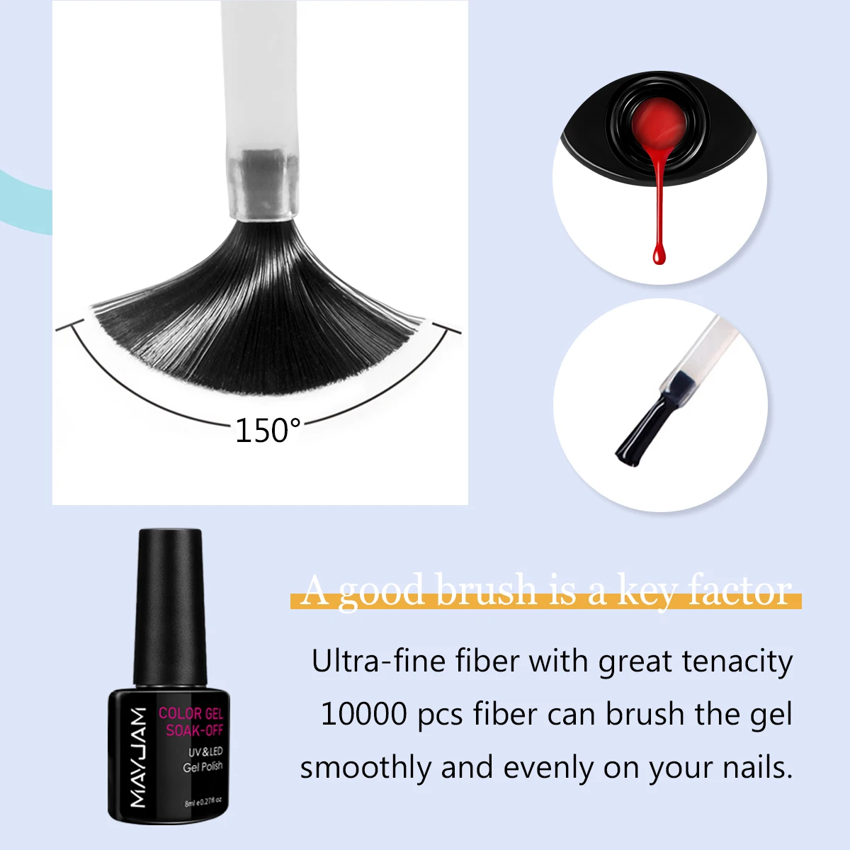 8ml Nail Polish 48pcs/set Pure Series Semi-permanent Varnish Soak Off UV Gel Nail Lacquer Base Top Coat Gel Nails Art Decoration