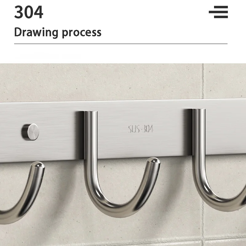 Фиксация ногтей 304 крючок для одежды из нержавеющей стали кухонный крючок для одежды для ванной комнаты крючок из нержавеющей стали вешалка для полотенец крюк