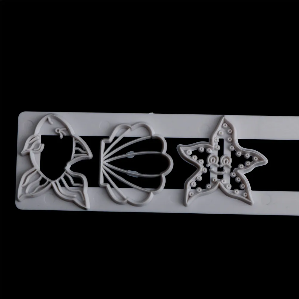 Hot 1PC Cute Ocean plastic fondant cutter cake mold fondant mold  fondant cake decorating tools sugarcraft