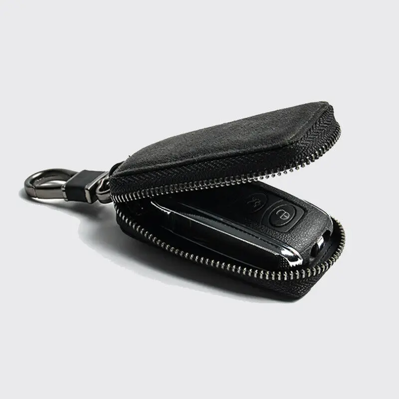 1pcs Universal High-grade Frosted Leather Car Remote Key Holder Bag Cover Case