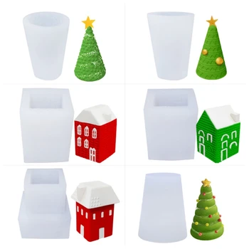 

Crystal Epoxy Resin Mold Mousse Cake Christmas Silicone Mould DIY Crafts Clay Making Baking Tool