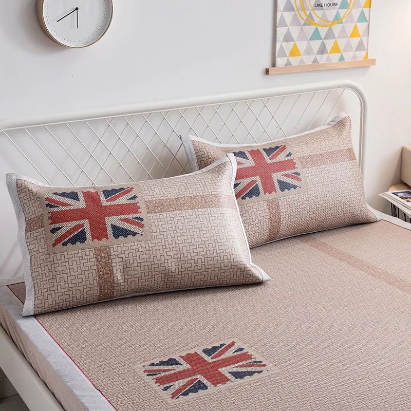 Bed Cover Cellulosic Fiber Printing Blue Color Bed Sheet  Water Absorption Bed Sheet Four Side Sewing Cloth 150x200cm/180x200cm