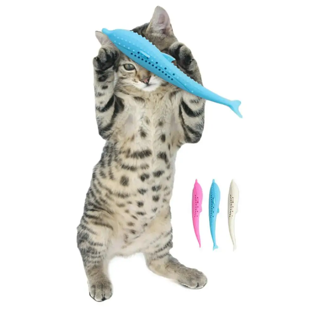 

Funny Cat Mint Catnip Toy Silicone Fish Dolphin Shape Cat Teether Toy Silicone Material For Long-term Use Pet Supplies