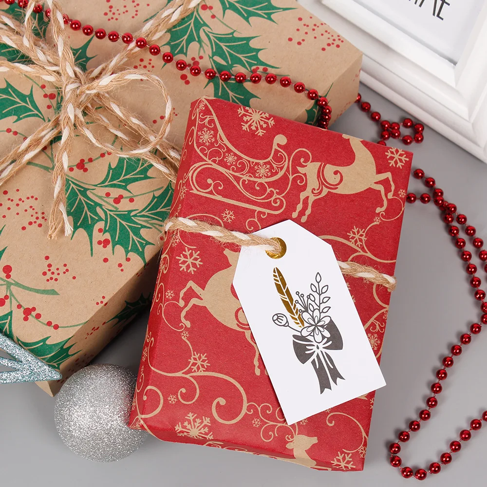 

Snowflake Merry Christmas Paper wrapping paper Christmas green decoration Gift Wrap Artware Packing Package Paper 1pcs