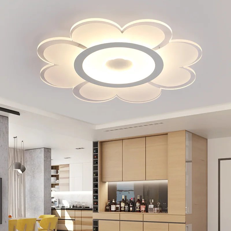 

LED Ultra-Thin Acrylic Ceiling Lamp Household Modern Living Room Lighting Creative Children Bedroom Intelligent Voice Lamps