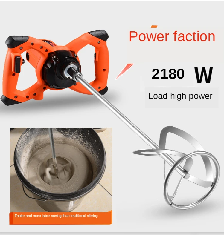 Mixer 2380W Industrial Adjustable Speed Mixer Handheld Paint Cement Plaster Mortar Coating Powder Mixing Machine electrostatic spraying machine powder spray coating high pressure painting spraying machine tool gun paint lm 806