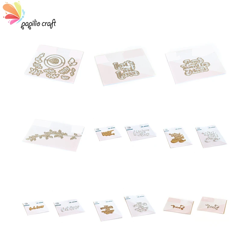 

Flower Leaves Cutting Dies And Hot Foil 2021 New Arrivals Decoration Word Metal Die Cutters For Scrapbooking Craft Decor Model