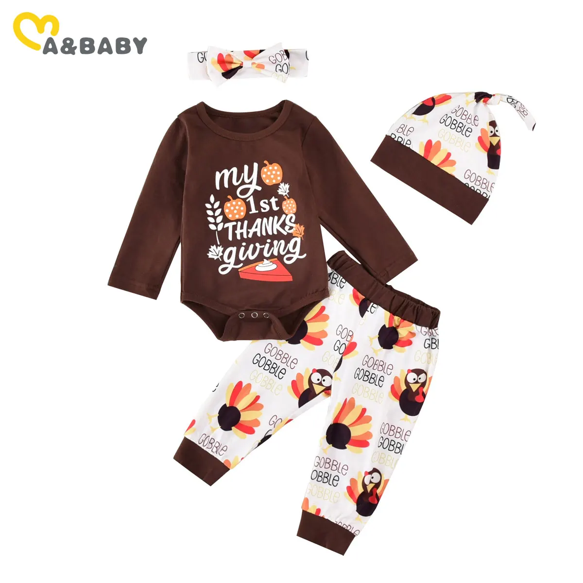 Ma &amp Baby 3-24M мой первый день благодарения комплект одежды для маленьких мальчиков