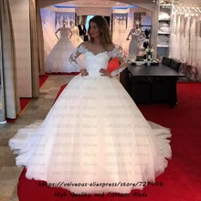 Robe de Mariage Дешевое дубайское вечернее платье бальное платье кружевные свадебные платья сексуальные турецкие свадебные платья с длинными рукавами abito da sposa