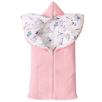 

Baby Swaddle Sleeping Bag Warm Baby Blanket Soft Baby Sleeping Bag Cotton Knitting Envelope Newborn Swaddle Wrap Sleepsacks