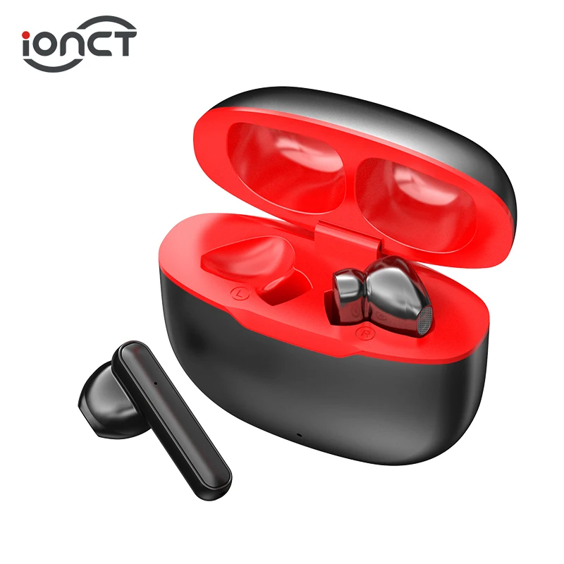 iONCT wireless tws earbuds bluetooth earphone stereo sport earbuds wireless headset with charging box built in microphone