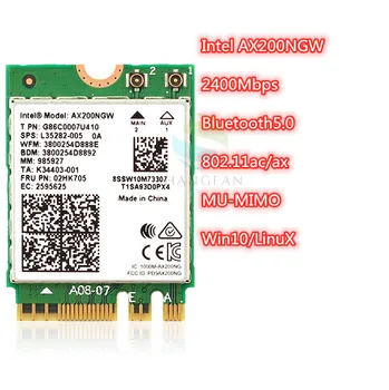

Dual Band Wireless AX200NGW 2.4Gbps 802.11ax Wireless Intel Wi-Fi 6 AX200 / AX201NGW / 8265NGW /3168AC M.2 NGFF WiFi Wlan Card