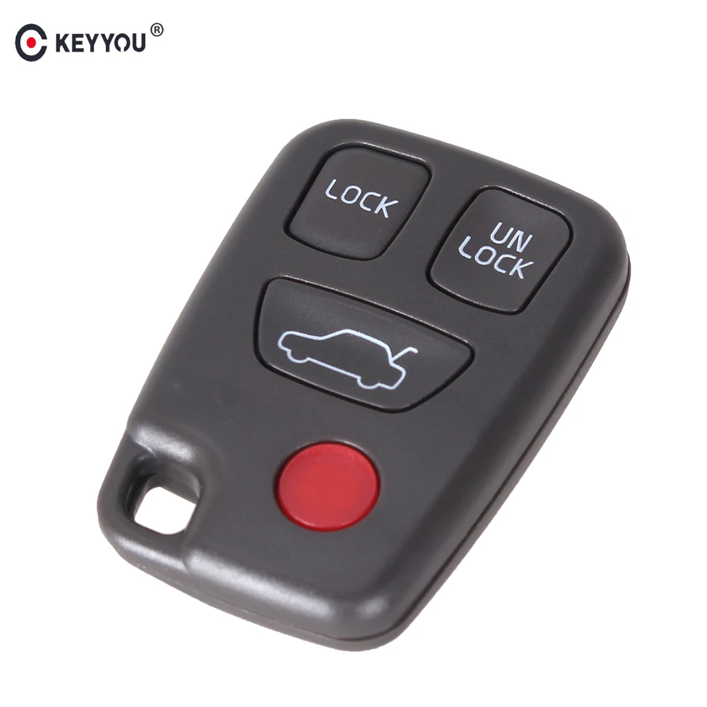 

KEYYOU 4 Button Remote Case Car Key Shell For Volvo S40 S60 S70 S80 S90 V40 V70 V90 XC70 XC90 Keyless Entry Key Fob Case