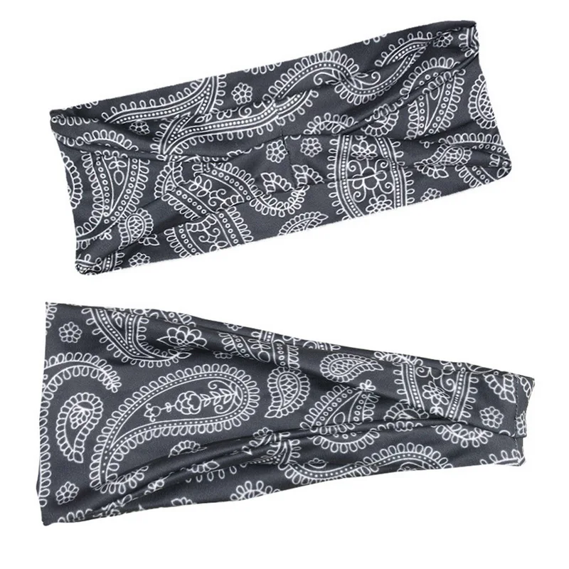 Women Headpiece Stretch 2021 Turban Hair Accessories Headwear Run Bandage Print Bands Gym Headbands Running Wide Headwrap Jogger