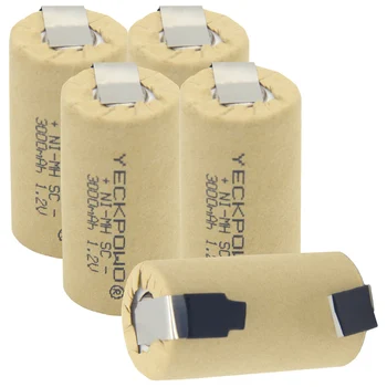 

Europe Warehouse Fast ship rechargeable battery replacement for power tool SUB C battery SC Batteries 3000mah nimh flat top 1.2v