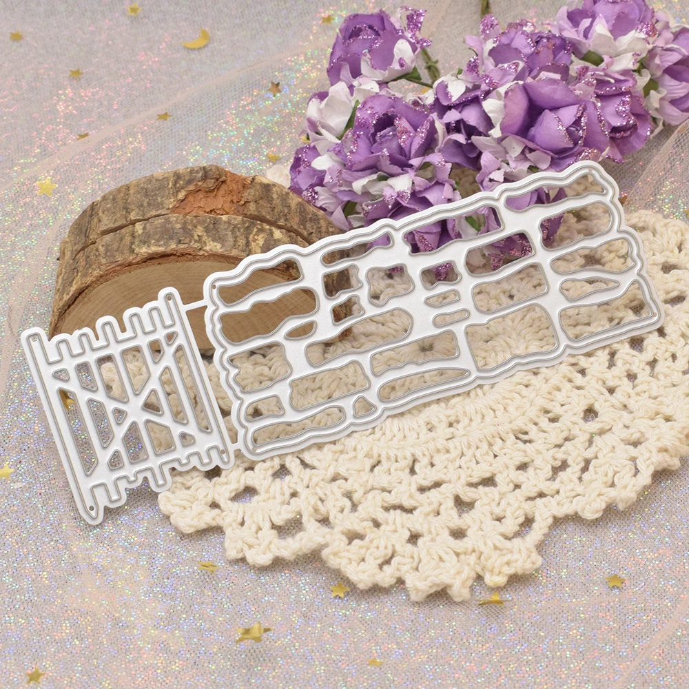 

Geometric Lattice Fence Metal Cutting Dies For Scrapbooking Paper Card Album Background Decoration Embossing Template Craft Dies