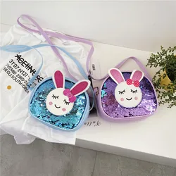 Cute Rabbit Children's Messenger Bag Sequins Bunny Baby Girl Small Shoulder Bags Lovely Kids Mini Accessories Coin Purse Handbag