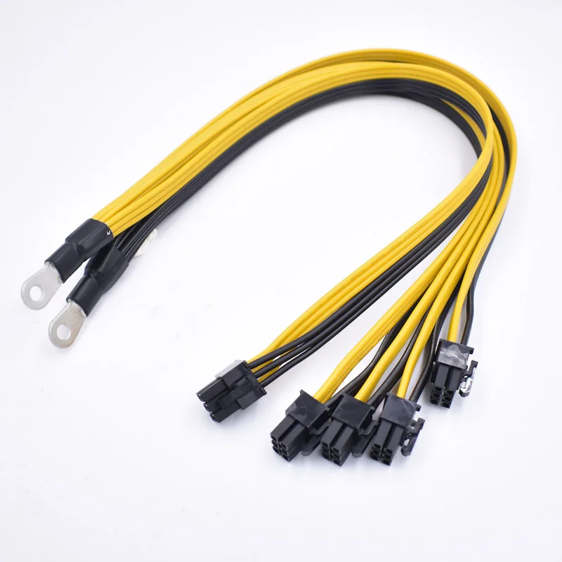 Блок питания 16AWG M3 P3 для 5 * PCI-E 6-контактного графического процессора кабель