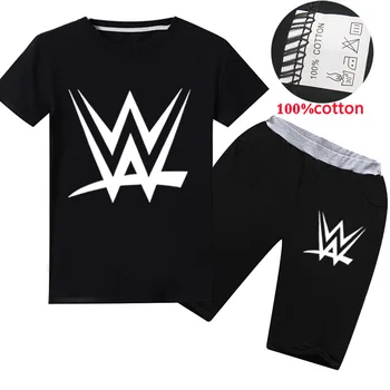 

a me contro te Wrestler kids Girls suit Cartoon Clothes tshirts Long Sleeve +trousers Christmas Shirt Game Creeper thanksgiving