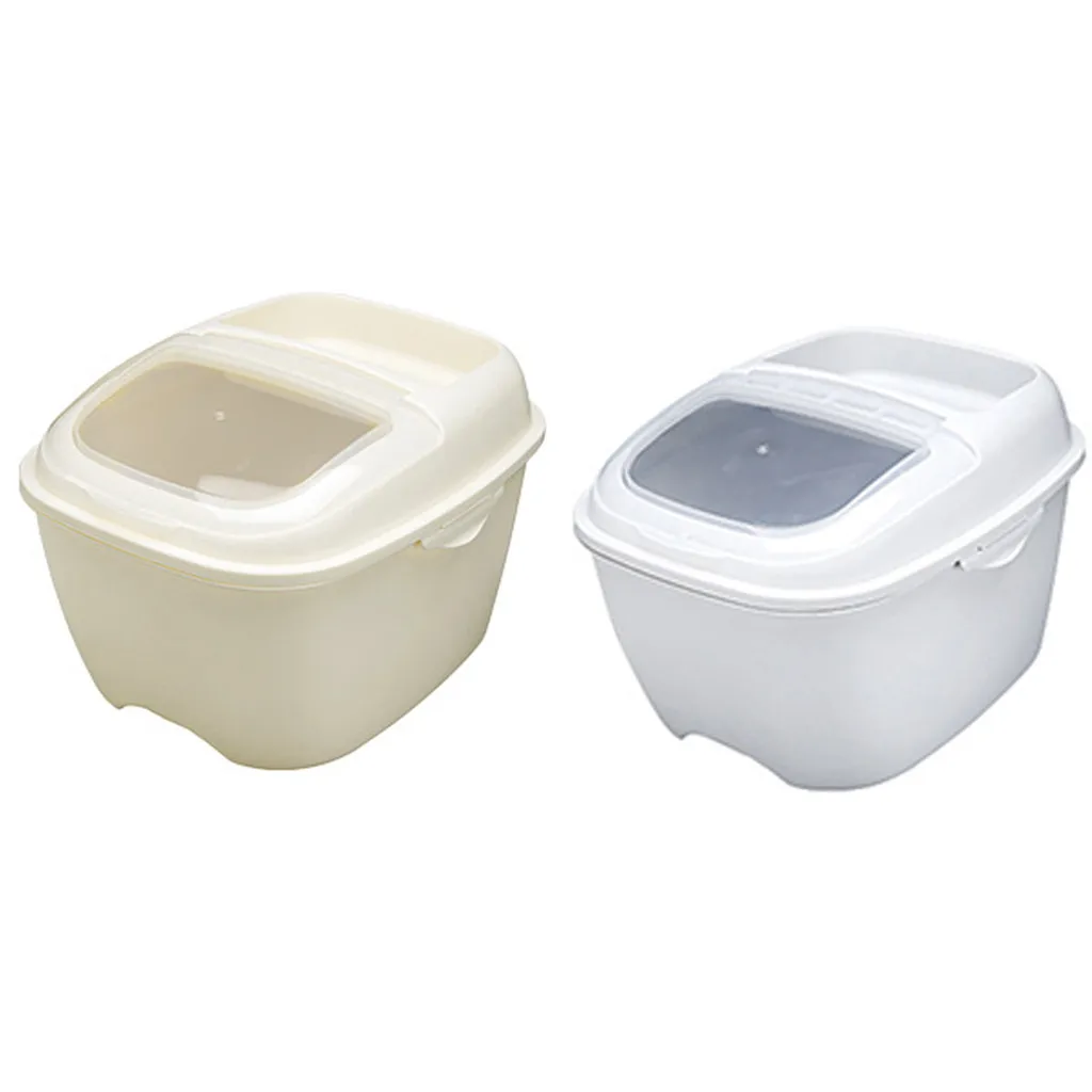 10KG Grain Storage Box Sealed Cans Household Kitchen Plastic Covered With Jar Rice Beans Bucket Grain Storage Cans