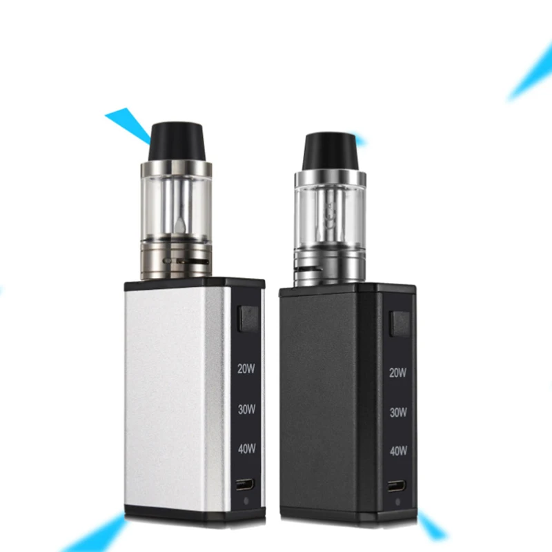 Мини кальян мод коробка ручка vape Kit 40 Вт с 1600 мАч стартовый комплект на
