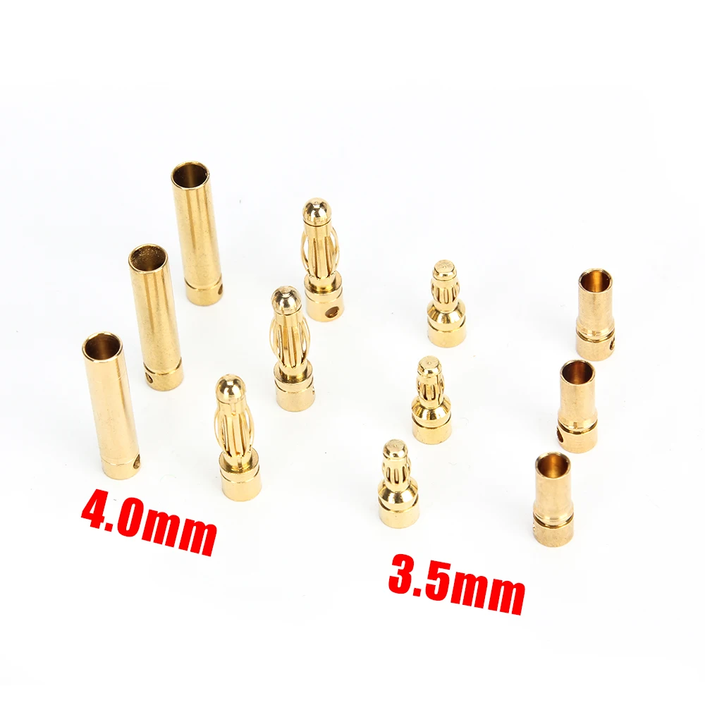 Connecteurs Batterie RC 3.5mm/4.0mm 12 Paires Lot Mâle Femelle