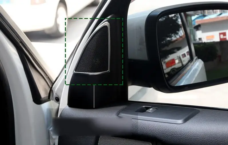Car styling ABS Chrome Inner Door Stereo Speaker Cover Trim 2pcs/set For Land Rover LR4 Discovery 4 2010-2015 | Автомобили и