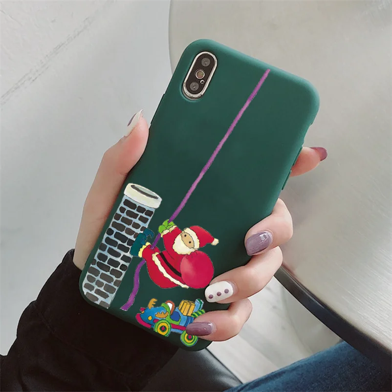 Рождественские мягкие Матовые чехлы из ТПУ для iPhone 7Plus чехол для iPhone 7 8 6 6S Plus 11 Pro X XR XS Max накладка олень - Цвет: sdlrzs